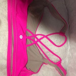 Hot pink lululemon sports bra